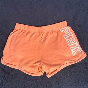 PINK Victoria's Secret Bright Orange Athletic Shorts
